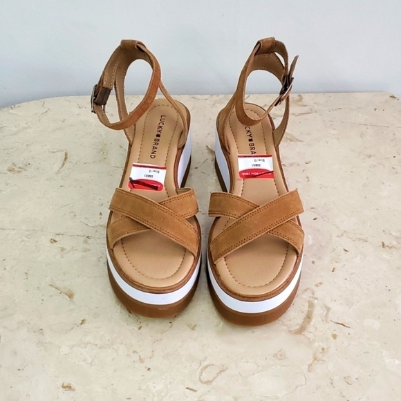 New Lucky Brand Darli Slingback Sandal, Size 10 in Dusty Sand Leather - Picture 10 of 12